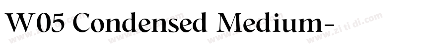 W05 Condensed Medium字体转换